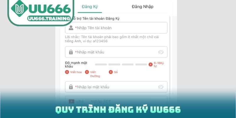 Quy trình đăng ký UU666